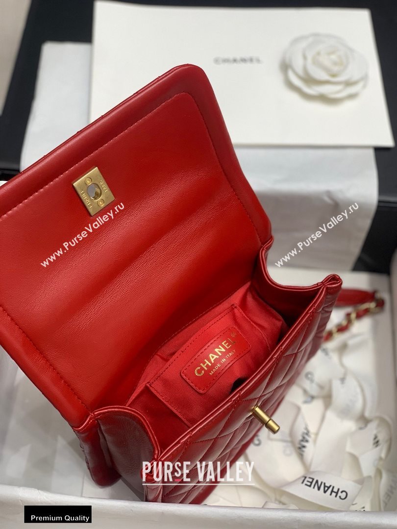 Chanel Lambskin Vintage Small Flap Bag Red 2020 (jiyuan-20112606)