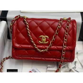 Chanel Lambskin Vintage Medium Flap Bag Red 2020 (jiyuan-20112605)