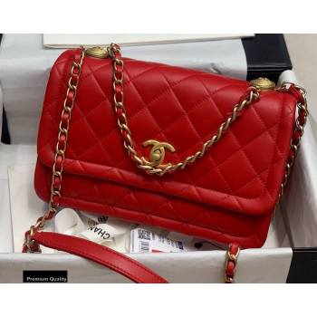 Chanel Lambskin Vintage Large Flap Bag Red 2020 (jiyuan-20112604)