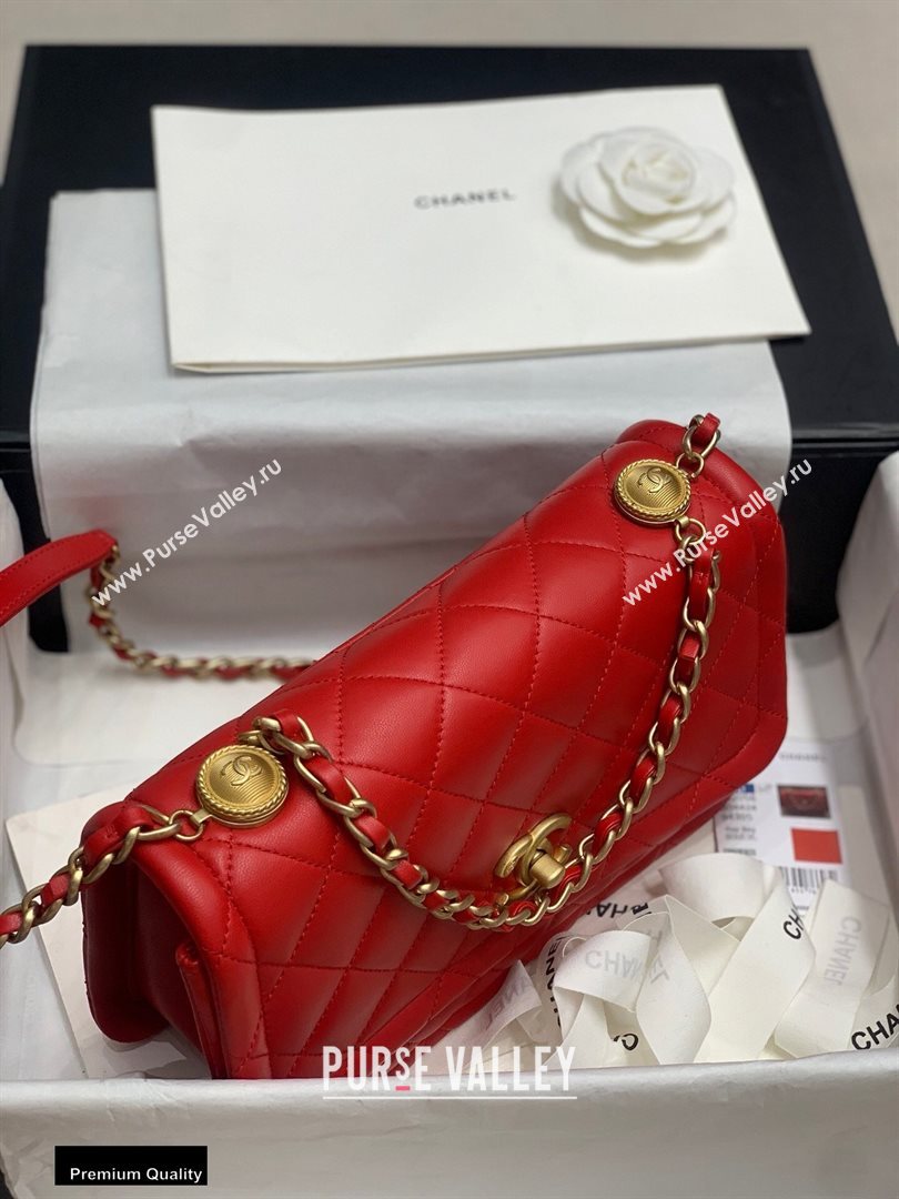 Chanel Lambskin Vintage Large Flap Bag Red 2020 (jiyuan-20112604)