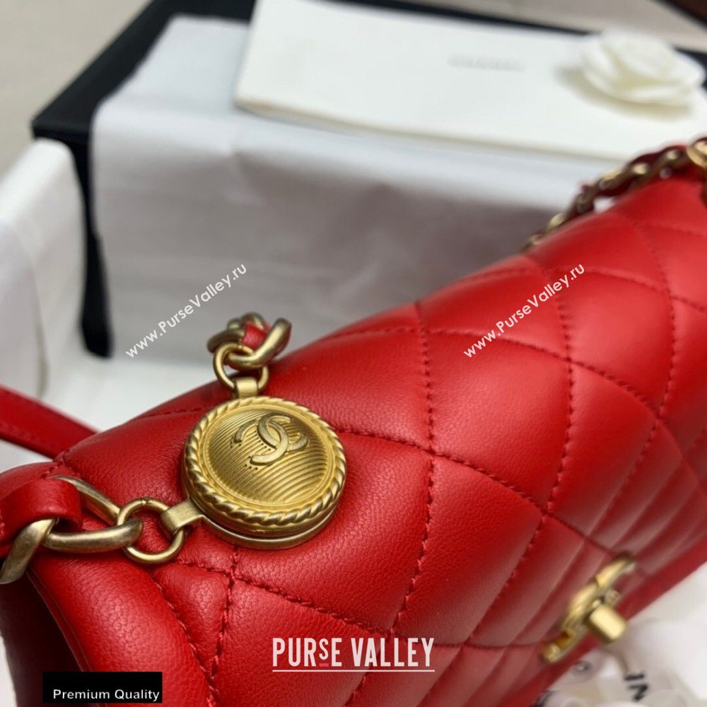 Chanel Lambskin Vintage Large Flap Bag Red 2020 (jiyuan-20112604)