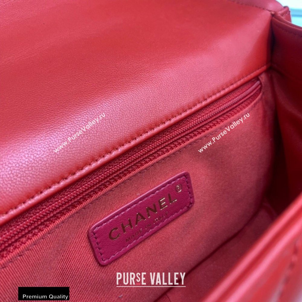 Chanel Lambskin Vintage Large Flap Bag Red 2020 (jiyuan-20112604)