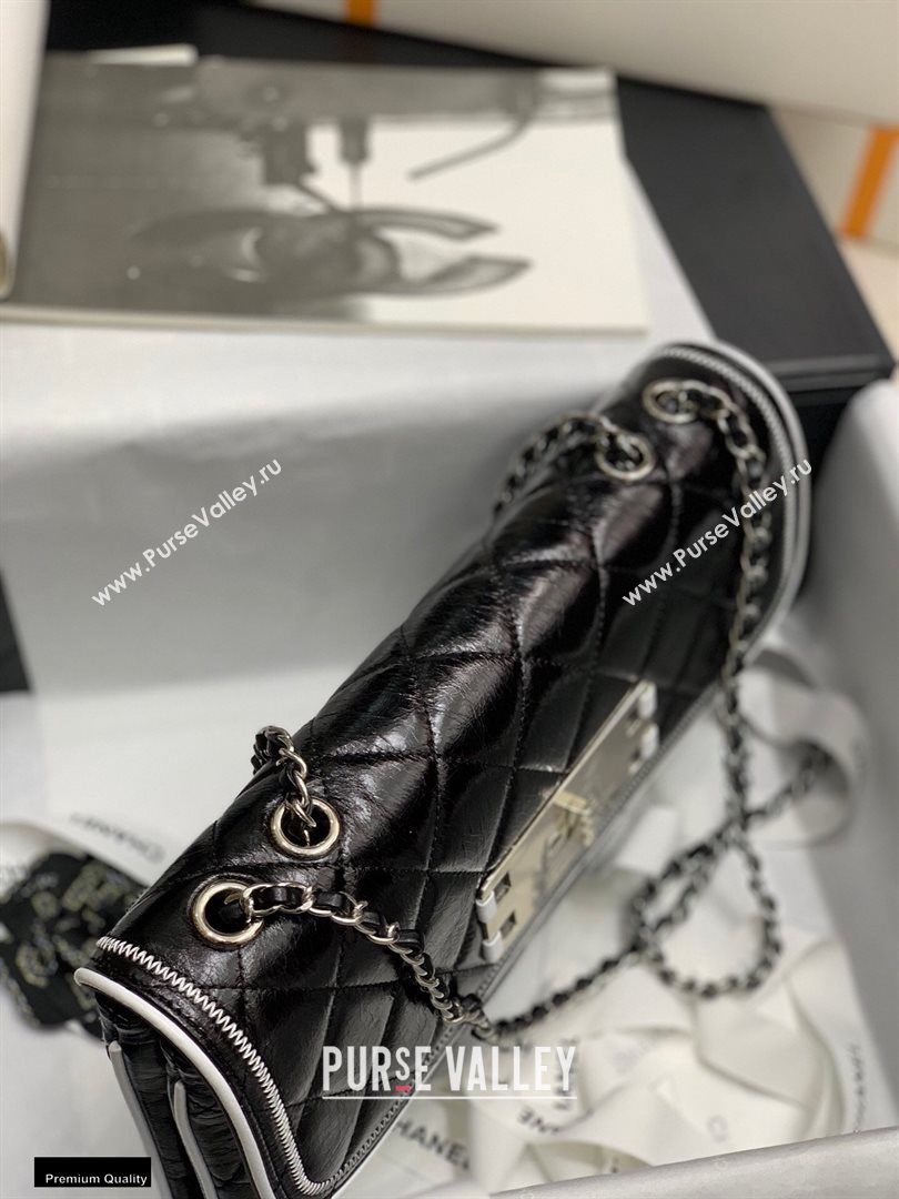 Chanel Quilted Boston Flap Bag Black 2020 (jiyuan-20112645)