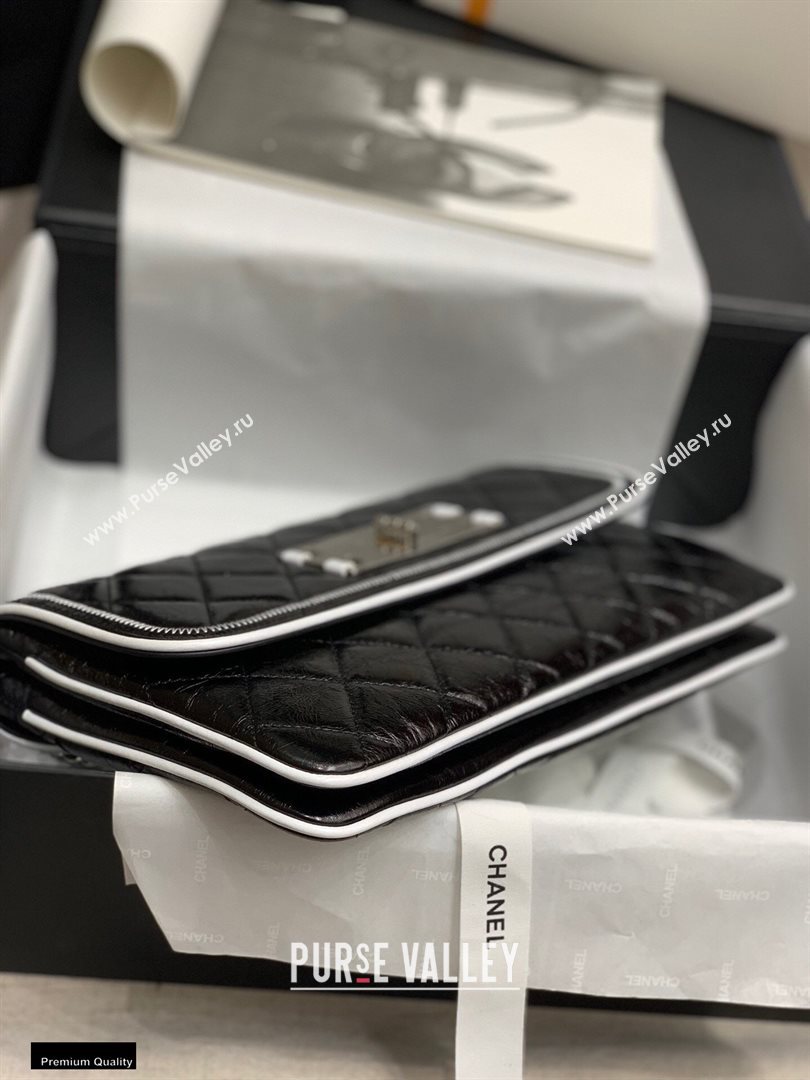 Chanel Quilted Boston Flap Bag Black 2020 (jiyuan-20112645)