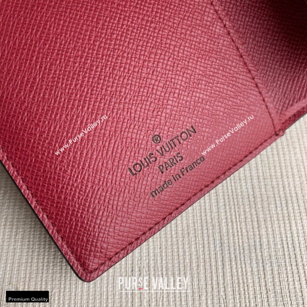 Louis Vuitton Juliette Wallet N60381 Damier Ebene Canvas Bordeaux Red 2020 (kiki-20120144)