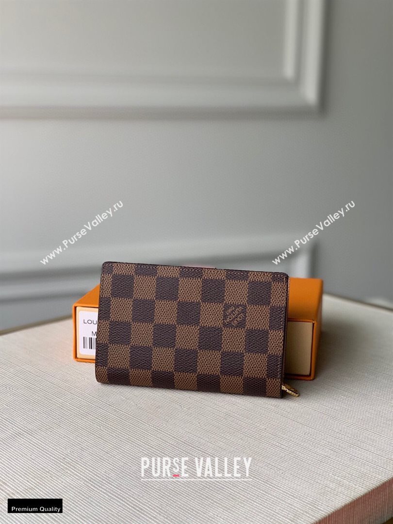 Louis Vuitton Juliette Wallet N60381 Damier Ebene Canvas Pink 2020 (kiki-20120143)