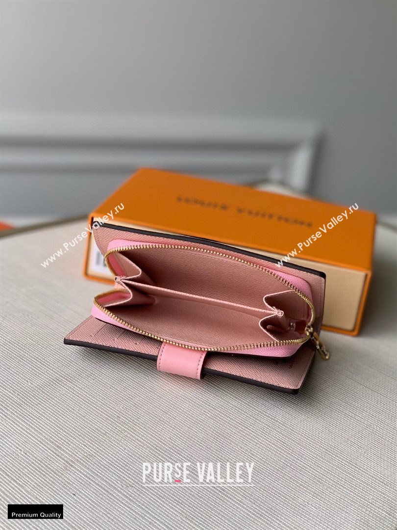 Louis Vuitton Juliette Wallet N60381 Damier Ebene Canvas Pink 2020 (kiki-20120143)