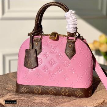 Louis Vuitton Metallic Monogram Vernis Alma BB Bag M90583 Pale Pink 2020 (kiki-20120112)