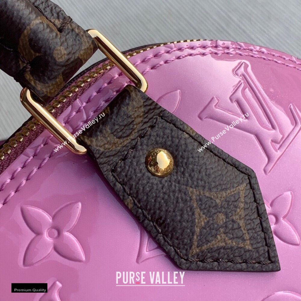 Louis Vuitton Metallic Monogram Vernis Alma BB Bag M90583 Pale Pink 2020 (kiki-20120112)