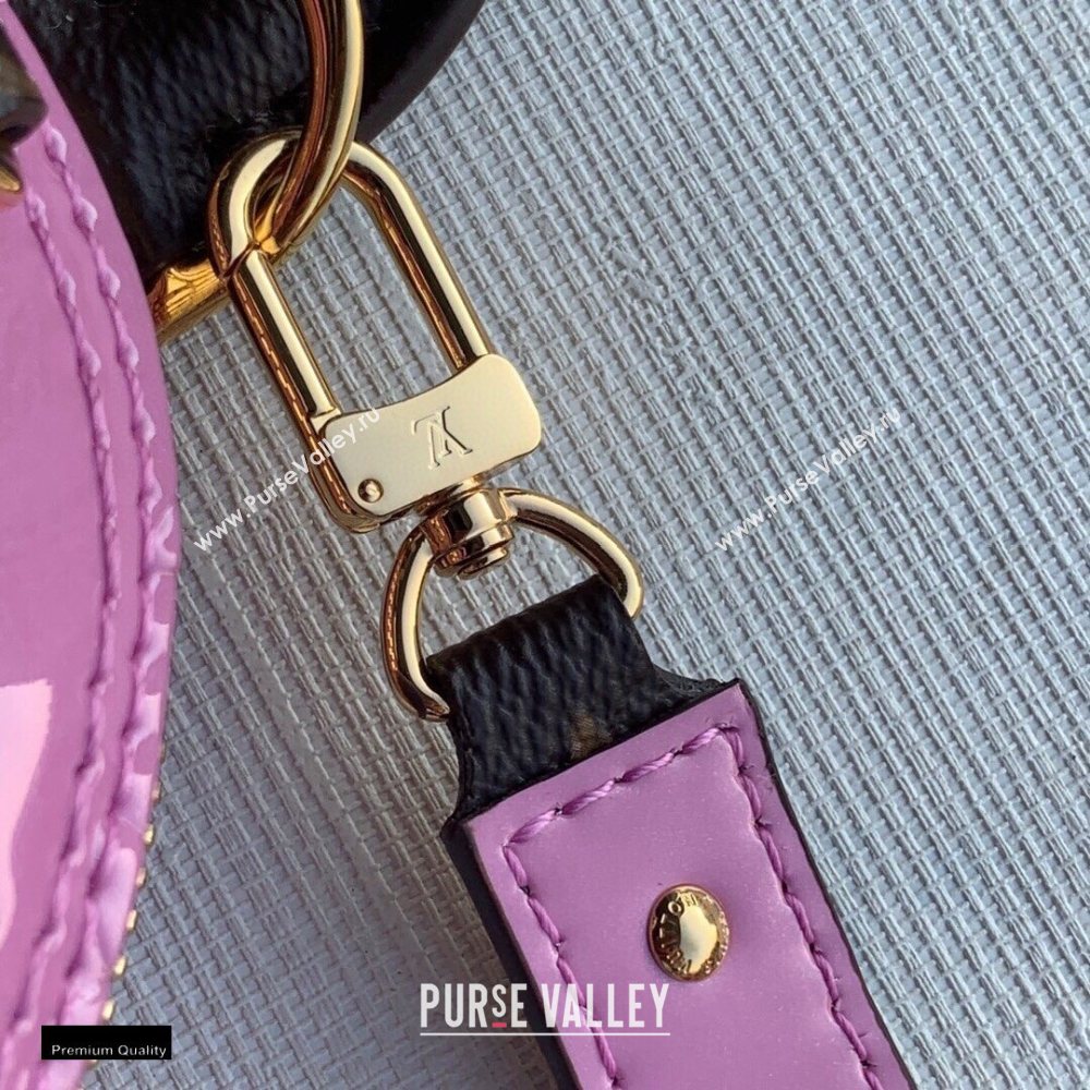 Louis Vuitton Metallic Monogram Vernis Alma BB Bag M90583 Pale Pink 2020 (kiki-20120112)