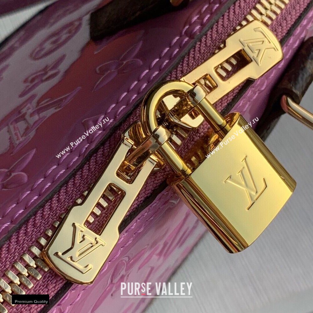 Louis Vuitton Metallic Monogram Vernis Alma BB Bag M90583 Pale Pink 2020 (kiki-20120112)
