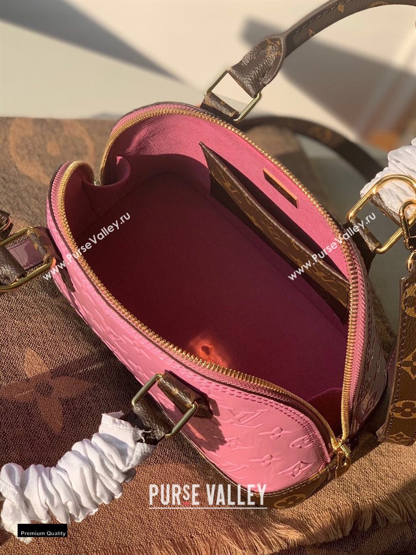 Louis Vuitton Metallic Monogram Vernis Alma BB Bag M90583 Pale Pink 2020 (kiki-20120112)