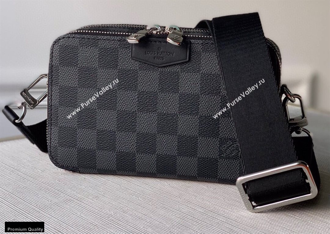 Louis Vuitton Alpha Wearable Wallet N60418 Damier Graphite Canvas 2020 (kiki-20120132)