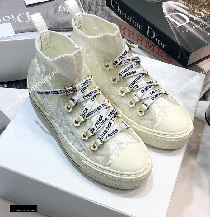 Dior WalknDior Mid-top Sneakers Cannage White (jincheng-20120304)