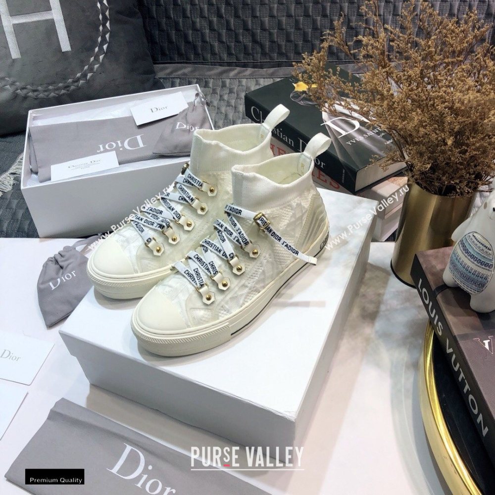 Dior WalknDior Mid-top Sneakers Cannage White (jincheng-20120304)