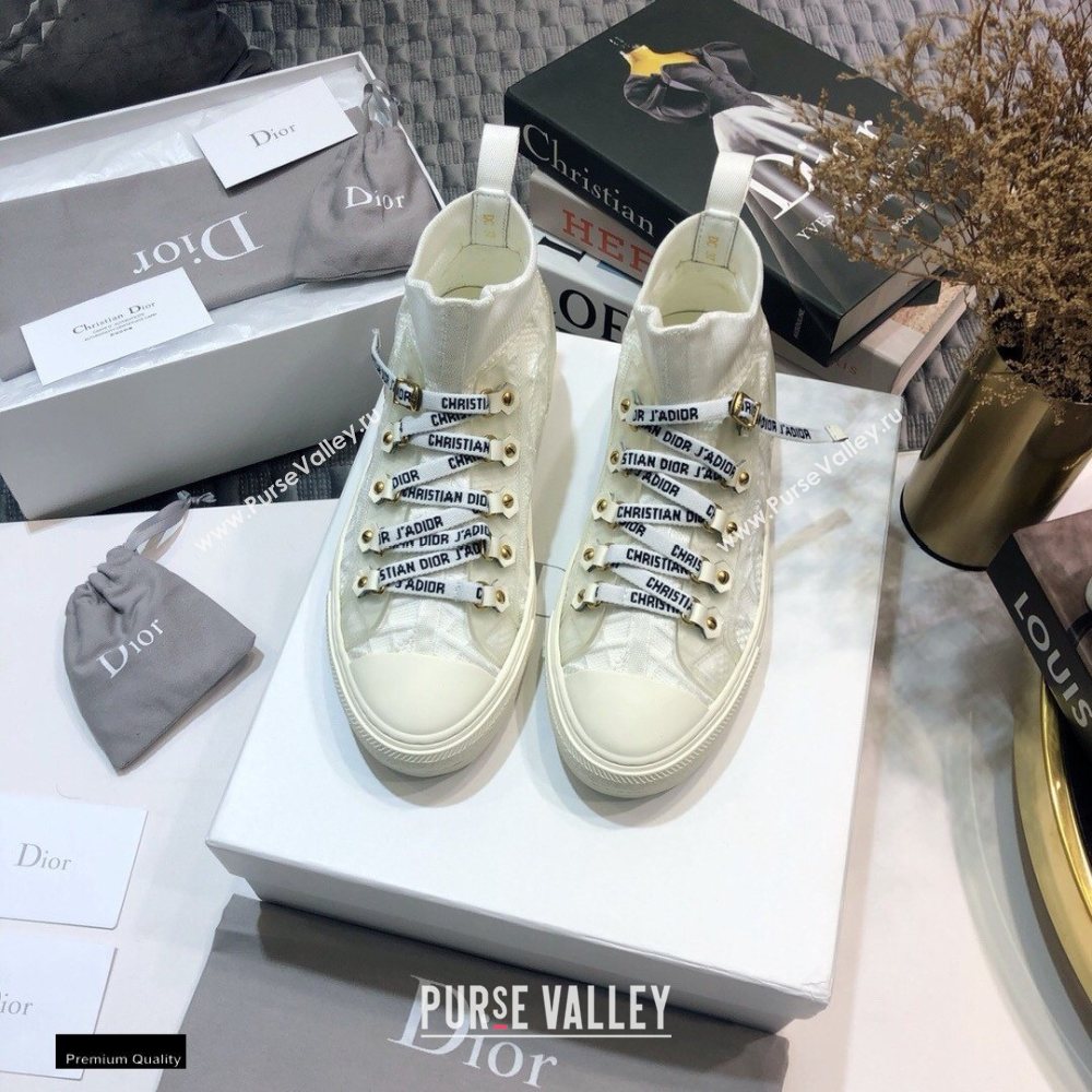 Dior WalknDior Mid-top Sneakers Cannage White (jincheng-20120304)