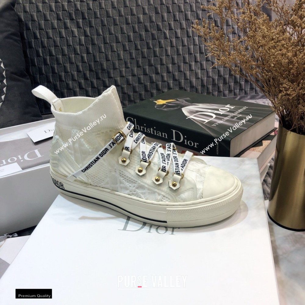 Dior WalknDior Mid-top Sneakers Cannage White (jincheng-20120304)