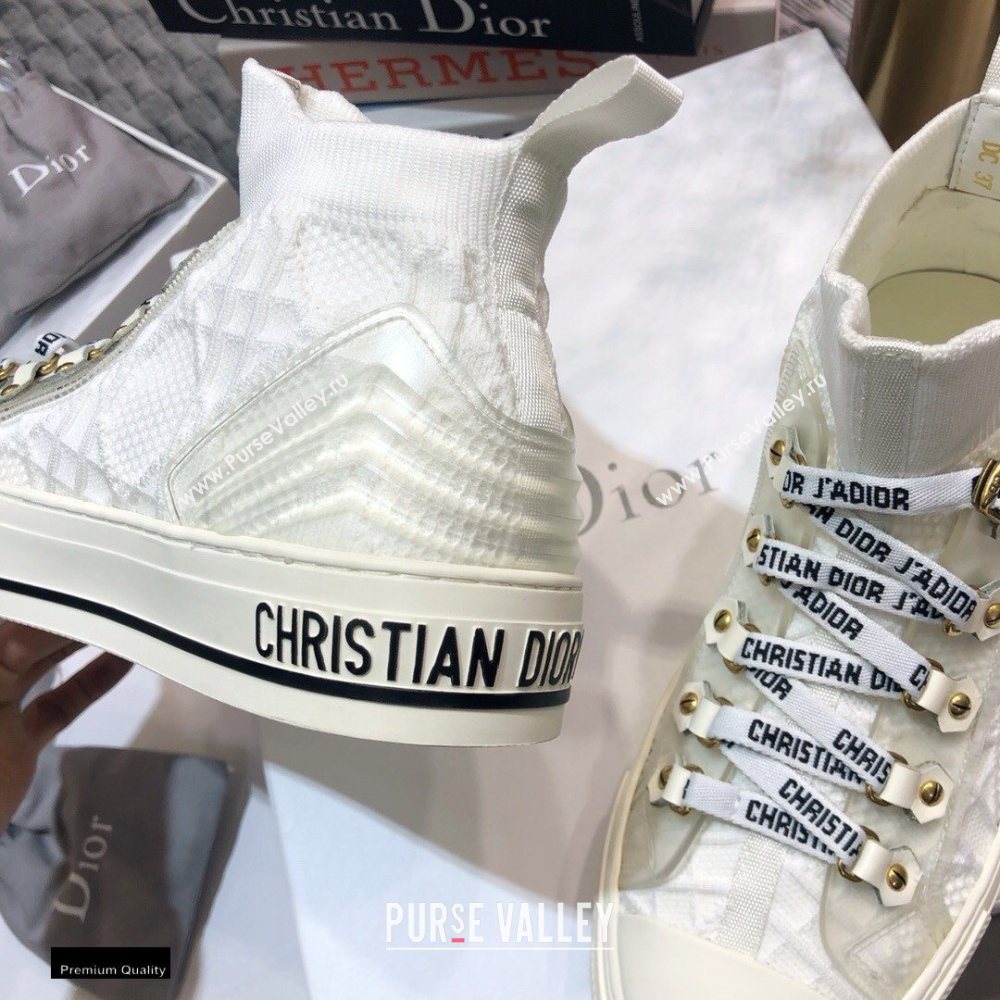 Dior WalknDior Mid-top Sneakers Cannage White (jincheng-20120304)