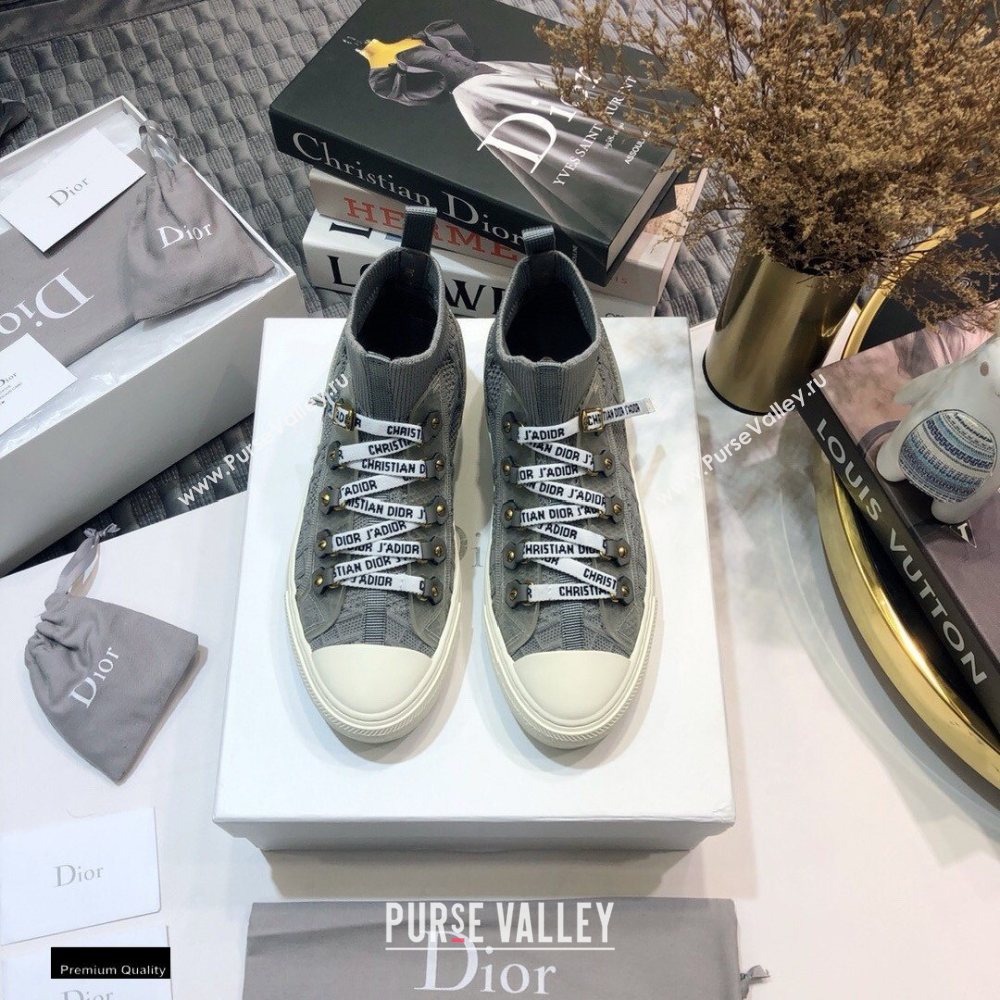 Dior WalknDior Mid-top Sneakers Cannage Gray (jincheng-20120303)