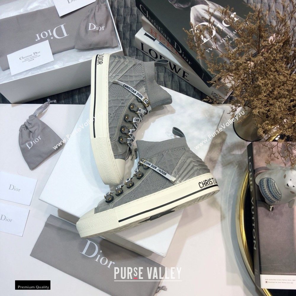 Dior WalknDior Mid-top Sneakers Cannage Gray (jincheng-20120303)