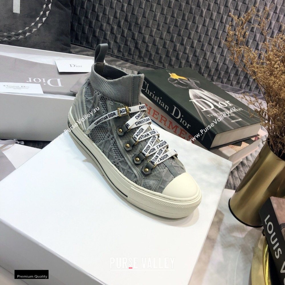 Dior WalknDior Mid-top Sneakers Cannage Gray (jincheng-20120303)