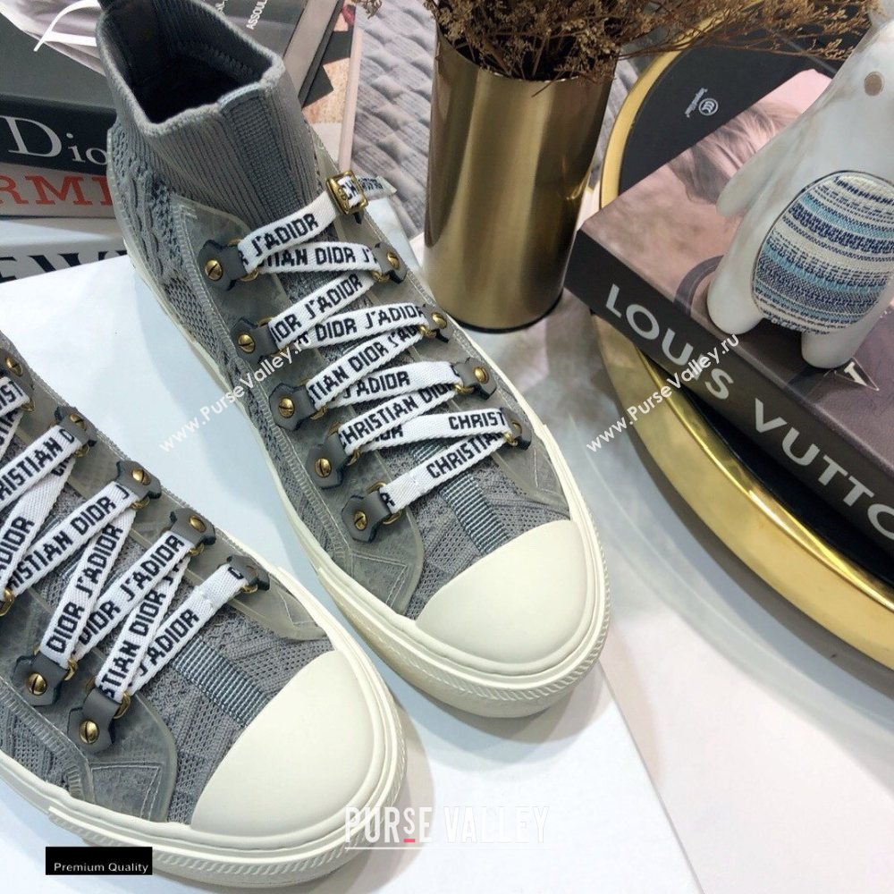 Dior WalknDior Mid-top Sneakers Cannage Gray (jincheng-20120303)