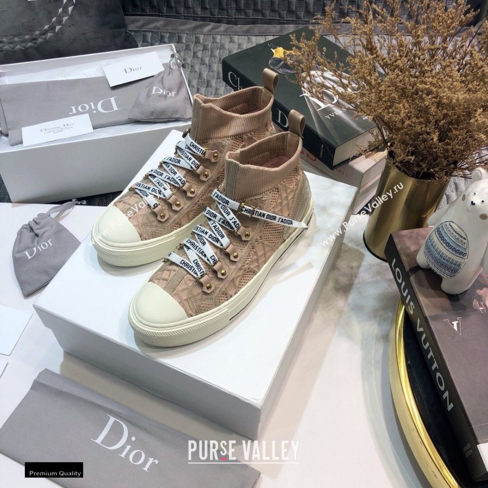Dior WalknDior Mid-top Sneakers Cannage Nude (jincheng-20120305)