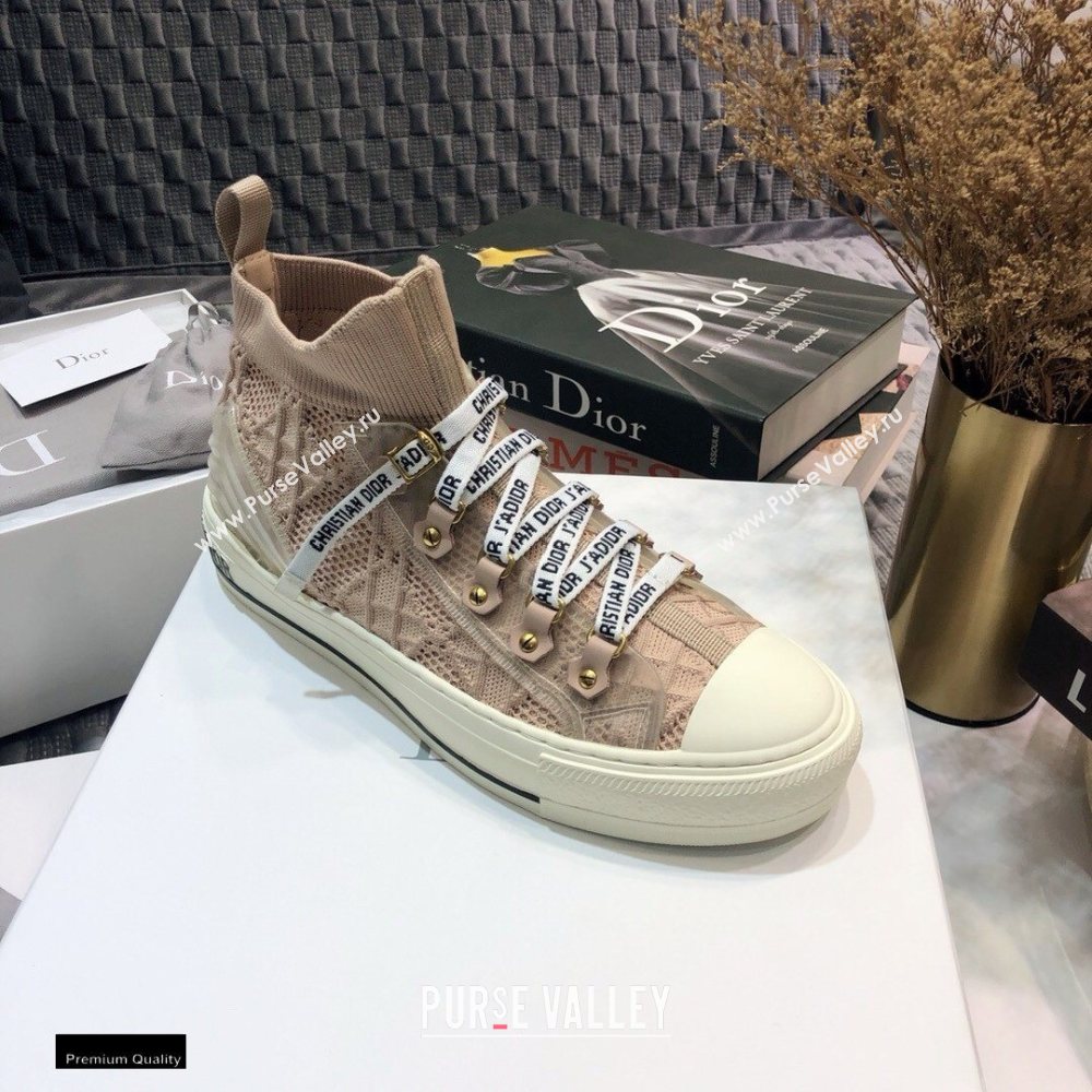 Dior WalknDior Mid-top Sneakers Cannage Nude (jincheng-20120305)