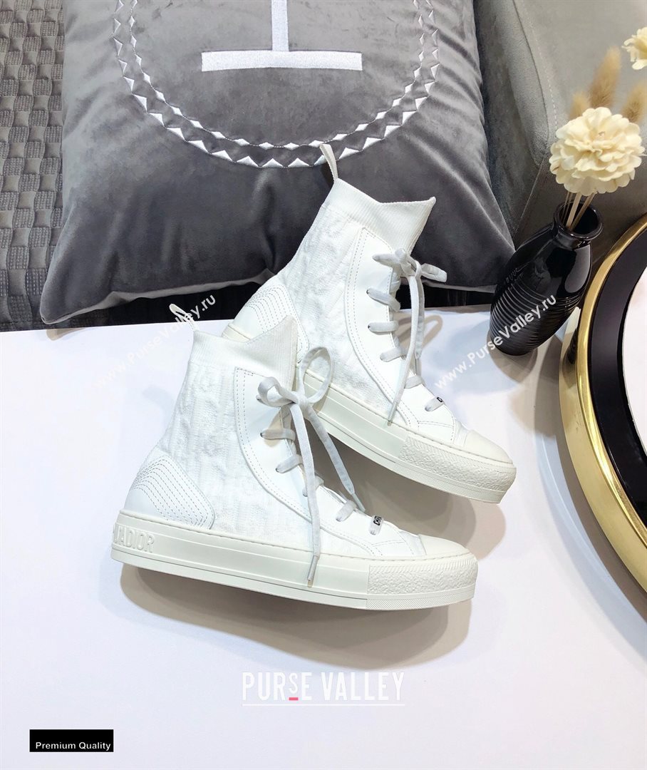 Dior WalknDior High-top Sneakers Oblique Technical Mesh White (jincheng-20120310)