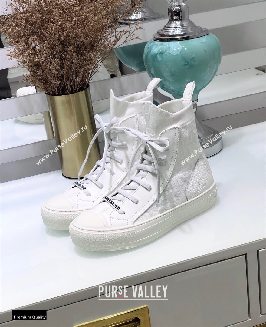 Dior WalknDior High-top Sneakers Oblique Technical Mesh White (jincheng-20120310)