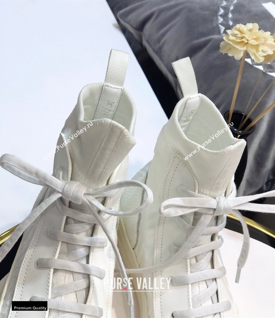Dior WalknDior High-top Sneakers Oblique Technical Mesh White (jincheng-20120310)
