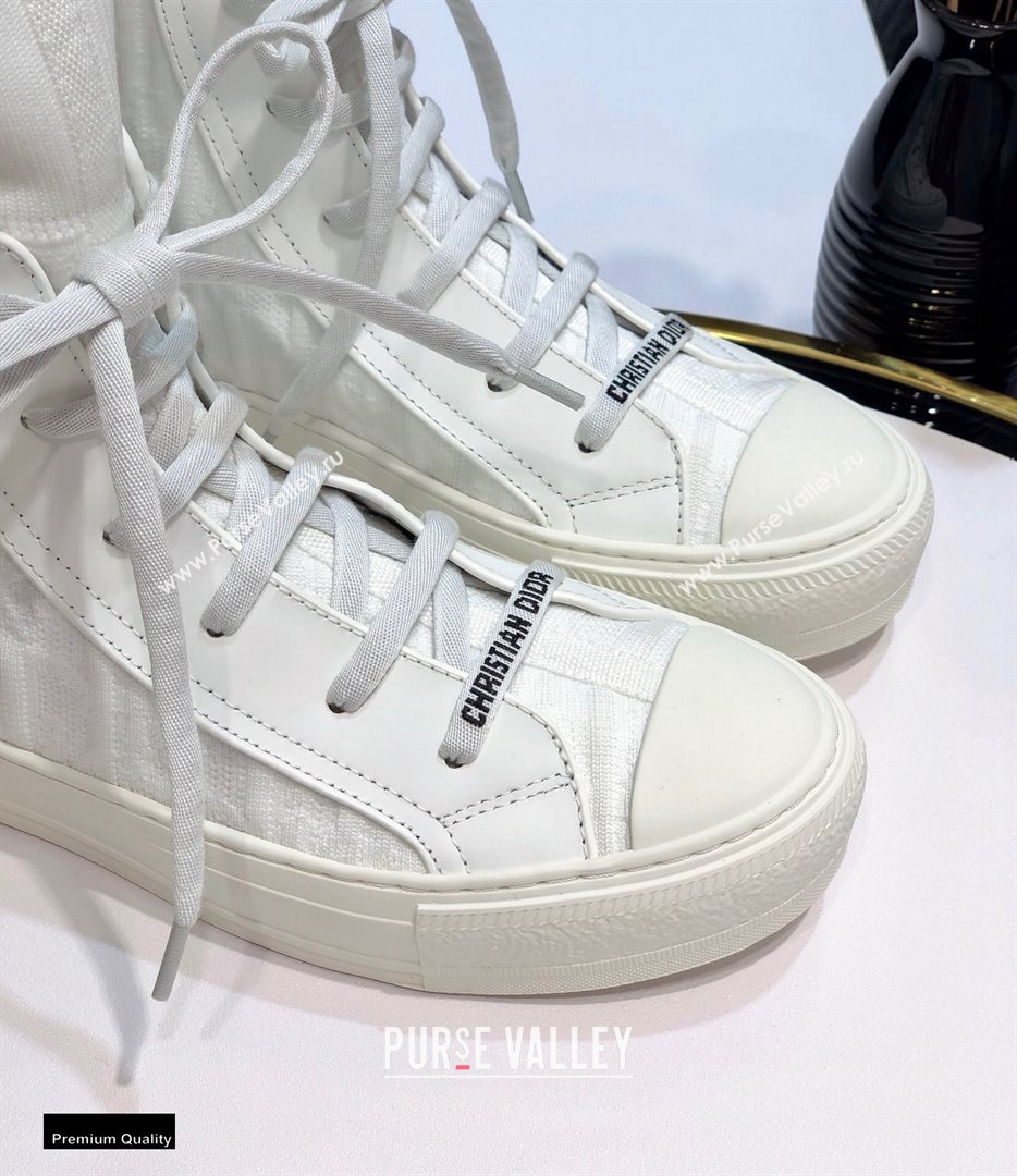 Dior WalknDior High-top Sneakers Oblique Technical Mesh White (jincheng-20120310)