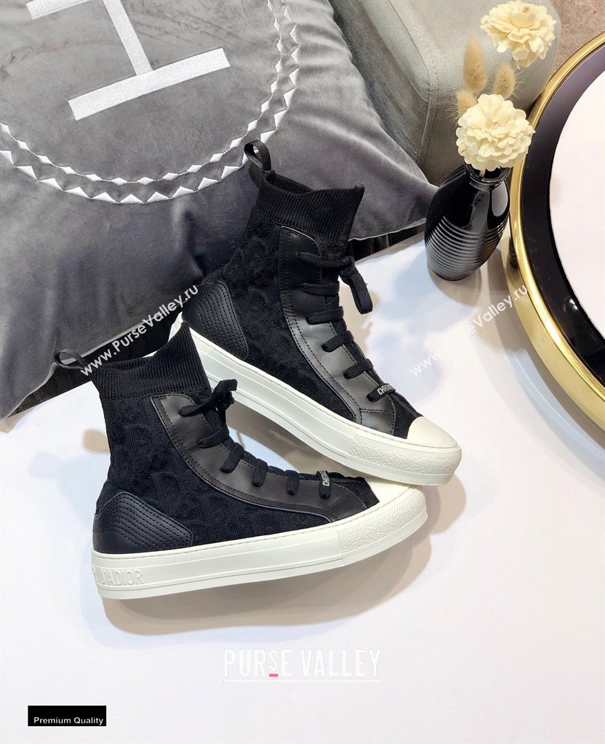 Dior WalknDior High-top Sneakers Oblique Technical Mesh Black (jincheng-20120309)