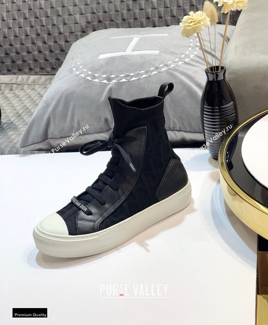 Dior WalknDior High-top Sneakers Oblique Technical Mesh Black (jincheng-20120309)