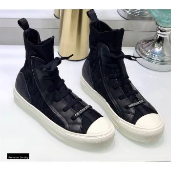 Dior WalknDior High-top Sneakers Oblique Technical Mesh Black (jincheng-20120309)