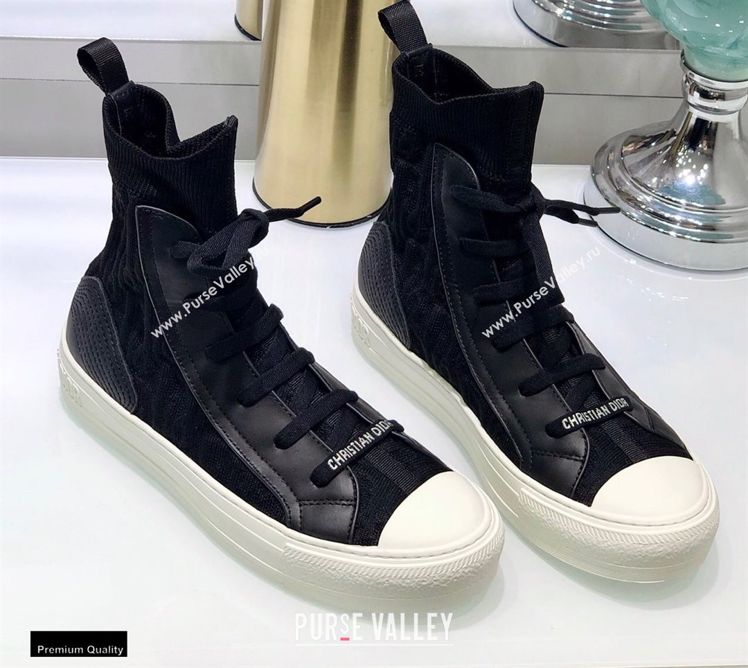 Dior WalknDior High-top Sneakers Oblique Technical Mesh Black (jincheng-20120309)