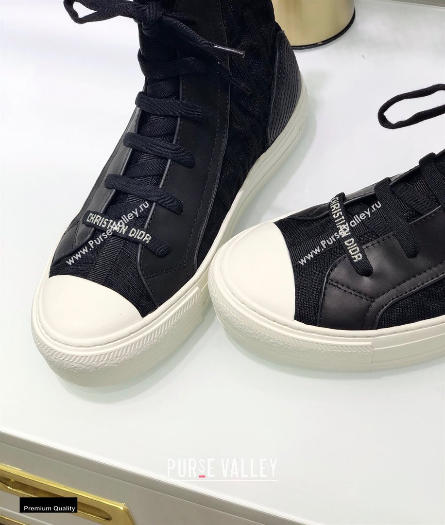 Dior WalknDior High-top Sneakers Oblique Technical Mesh Black (jincheng-20120309)