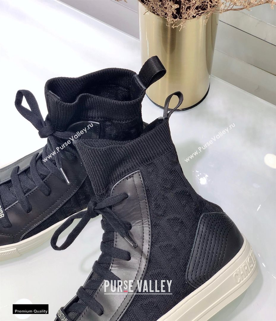 Dior WalknDior High-top Sneakers Oblique Technical Mesh Black (jincheng-20120309)