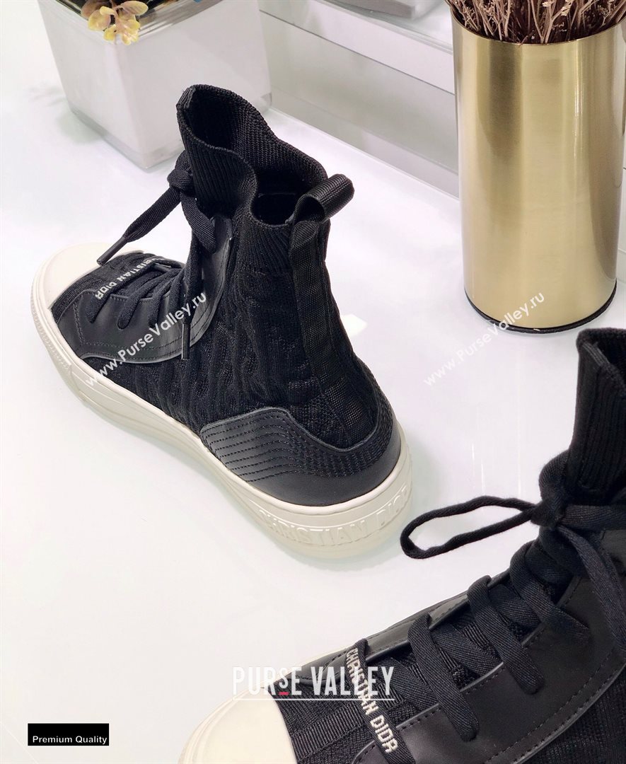 Dior WalknDior High-top Sneakers Oblique Technical Mesh Black (jincheng-20120309)