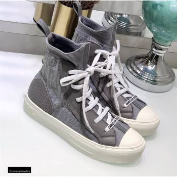 Dior WalknDior High-top Sneakers Oblique Technical Mesh Gray (jincheng-20120311)