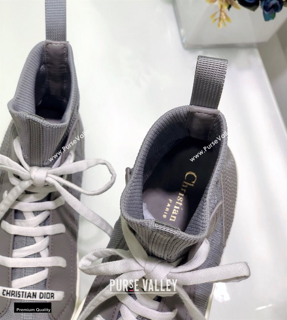 Dior WalknDior High-top Sneakers Oblique Technical Mesh Gray (jincheng-20120311)
