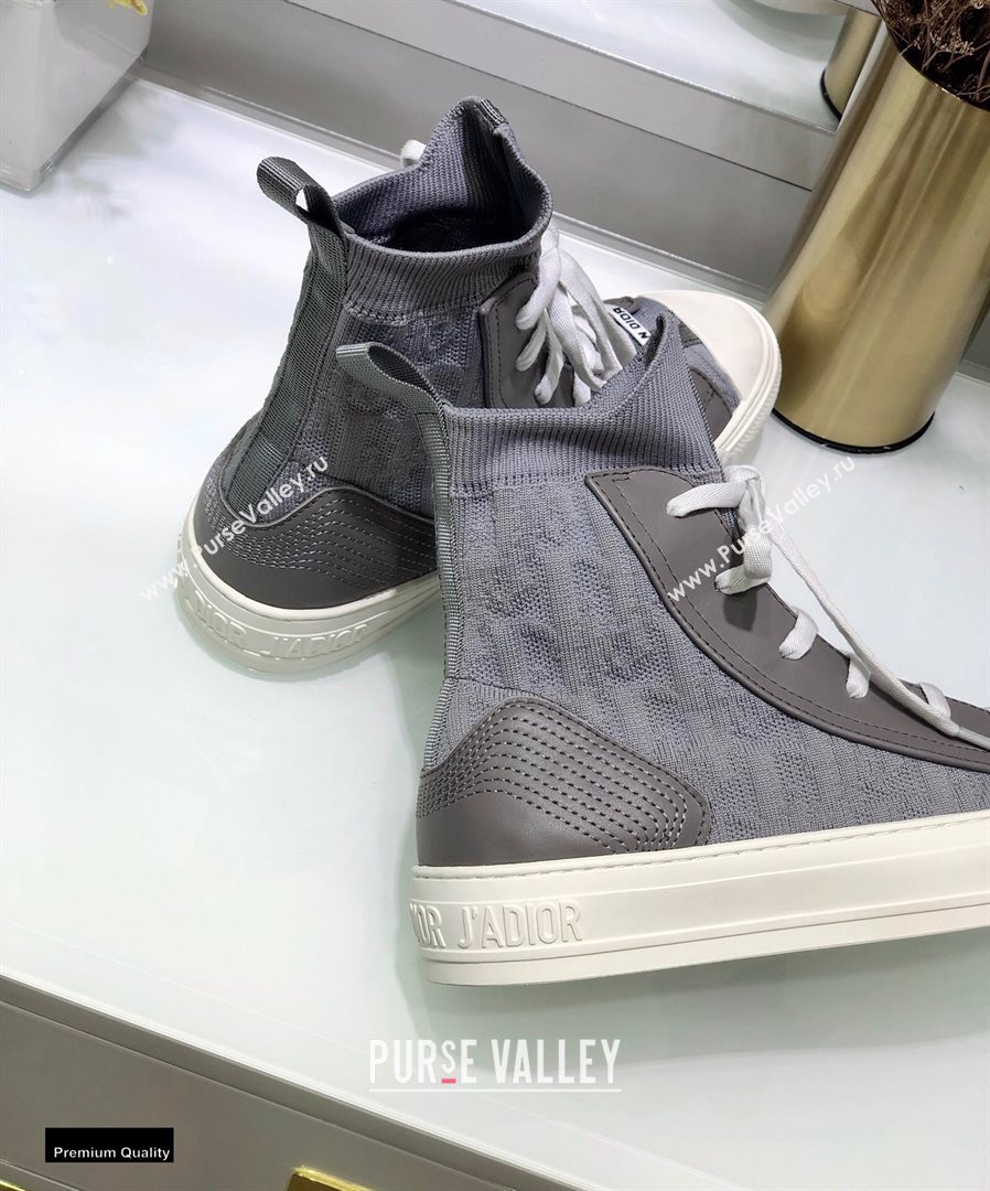 Dior WalknDior High-top Sneakers Oblique Technical Mesh Gray (jincheng-20120311)