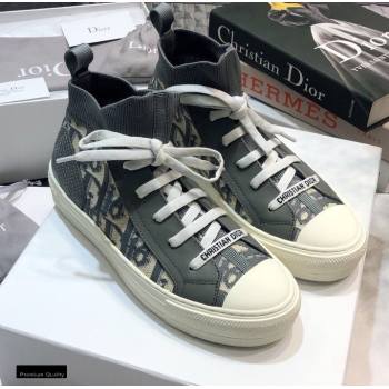 Dior WalknDior Mid-top Sneakers Oblique Gray (jincheng-20120306)