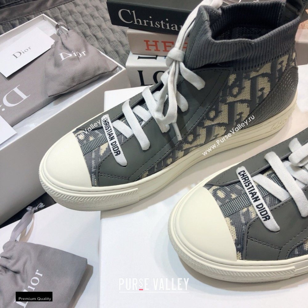 Dior WalknDior Mid-top Sneakers Oblique Gray (jincheng-20120306)