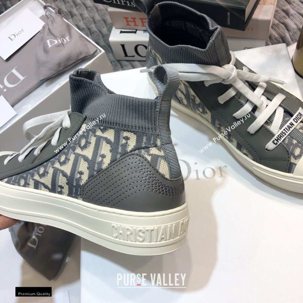Dior WalknDior Mid-top Sneakers Oblique Gray (jincheng-20120306)