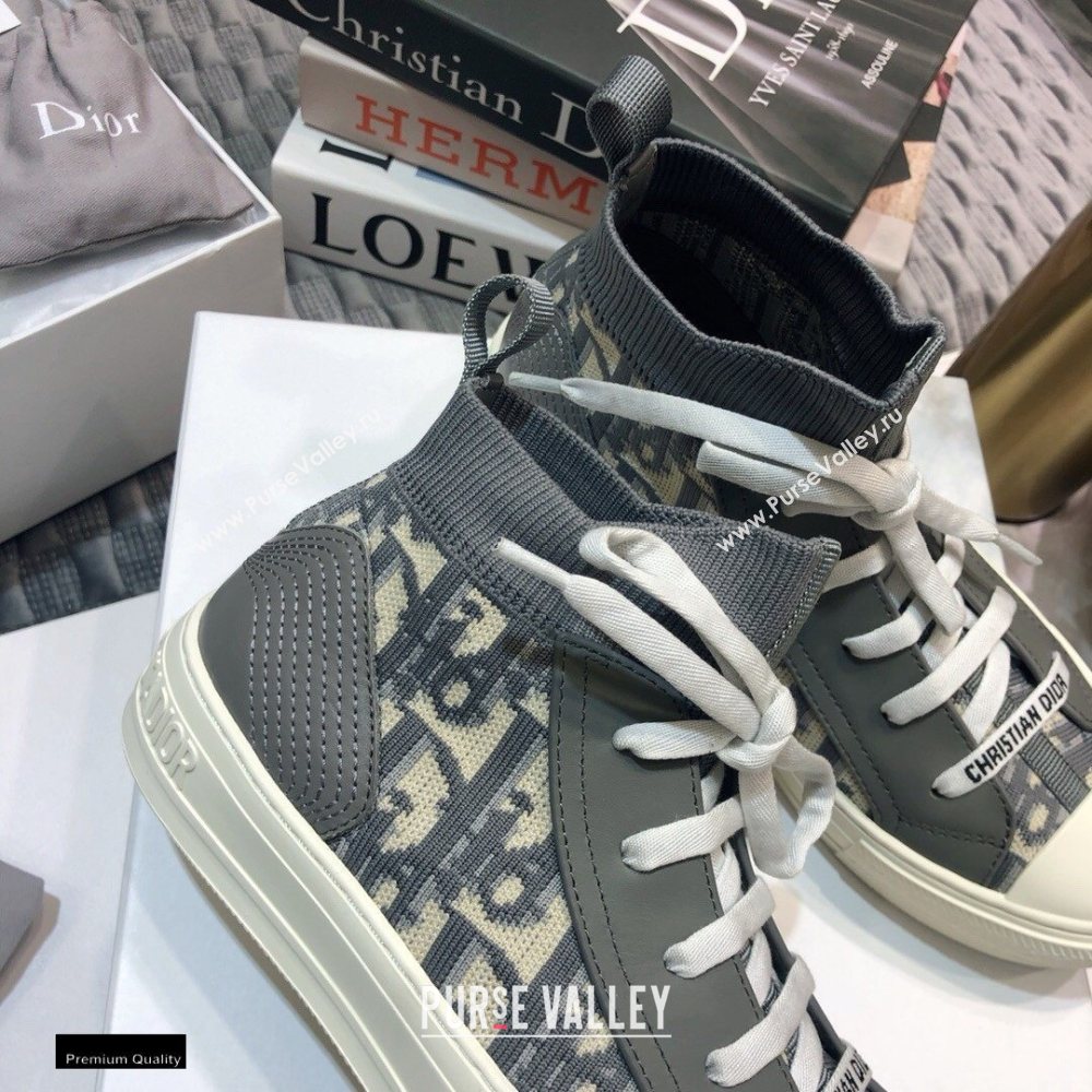 Dior WalknDior Mid-top Sneakers Oblique Gray (jincheng-20120306)