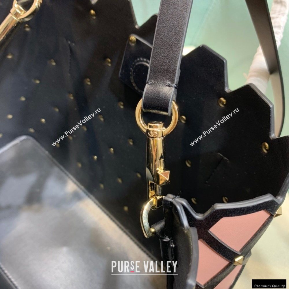 Valentino Large Beehive Rhombus Quilted Calfskin Tote Bag Nude Pink 2020 (xinyidai-20120704)