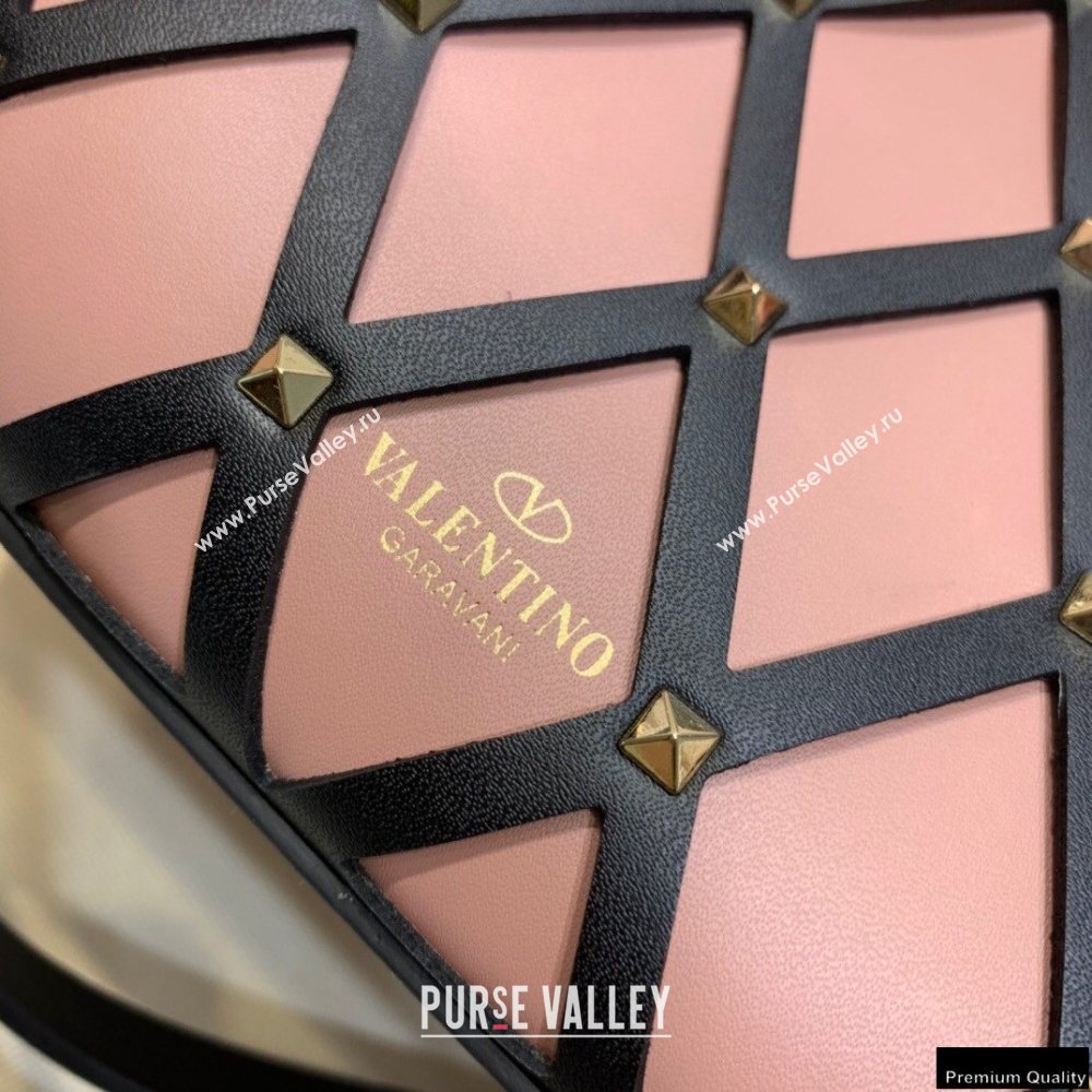 Valentino Small Beehive Rhombus Quilted Calfskin Tote Bag Nude Pink 2020 (xinyidai-20120709)