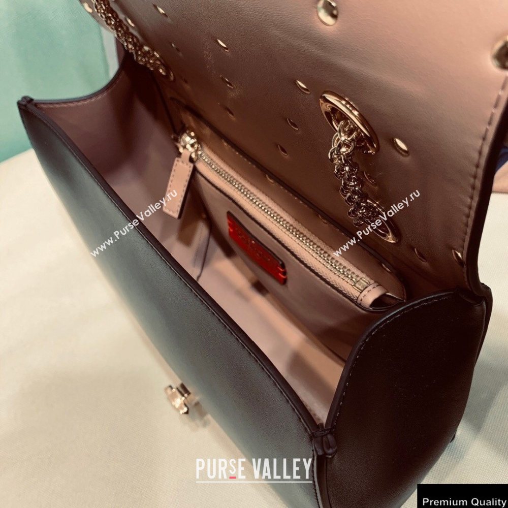 Valentino Beehive Rhombus Quilted Calfskin Chain Bag Black 2020 (xinyidai-20120712)