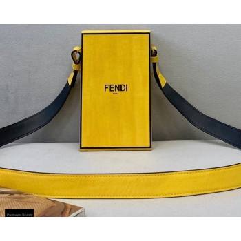 Fendi Leather Stiff Vertical Box Bag Yellow 2020 (chaoliu-20120838)